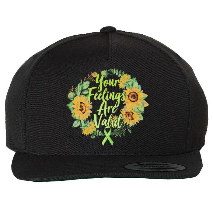 Your Feelings Are Valid Mental Health Awareness Wool Snapback Cap