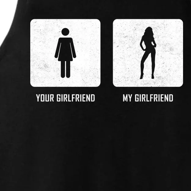 Your Girlfriend My Girlfriend Ladies Tri-Blend Wicking Tank