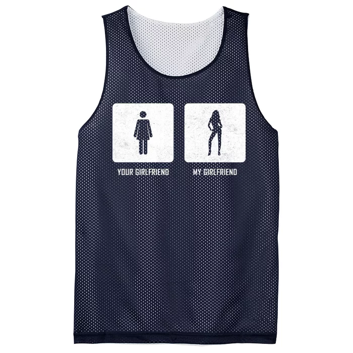 Your Girlfriend My Girlfriend Mesh Reversible Basketball Jersey Tank