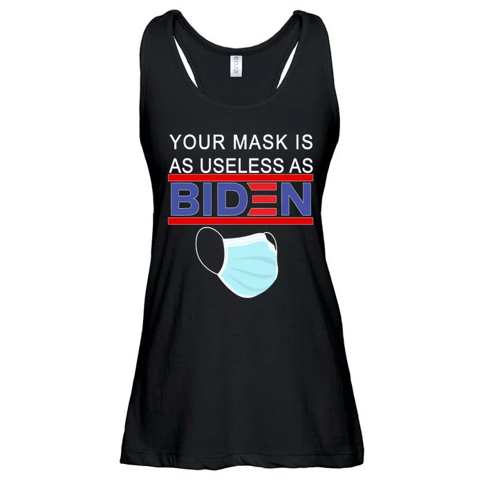 Your Mask Is As Useless As Biden Pro Trump Ladies Essential Flowy Tank