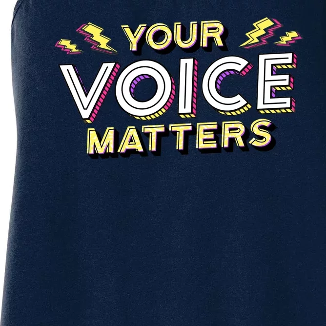 Your Voice Matters Women's Racerback Tank