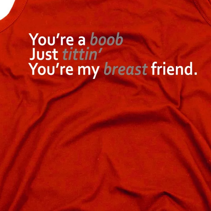 You're A Boob Just Tittin You're My Breast Friend Tank Top