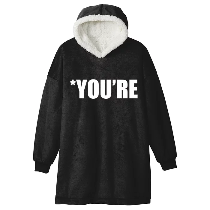 *You're Funny Grammar Hooded Wearable Blanket