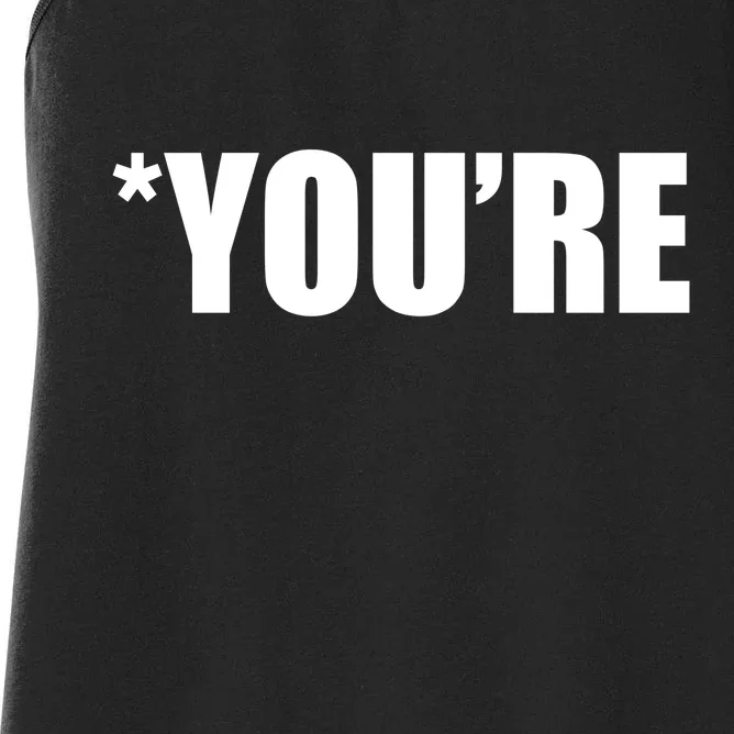 *You're Funny Grammar Women's Racerback Tank