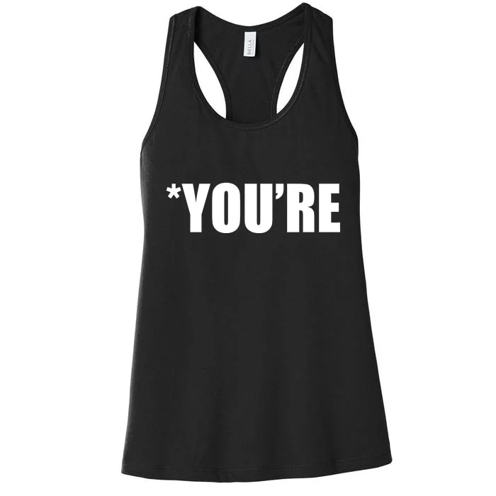 *You're Funny Grammar Women's Racerback Tank