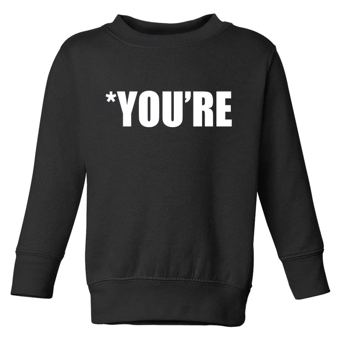 *You're Funny Grammar Toddler Sweatshirt