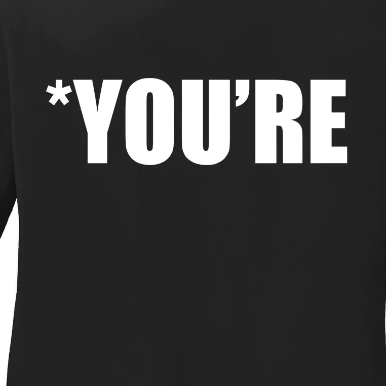 *You're Funny Grammar Ladies Long Sleeve Shirt