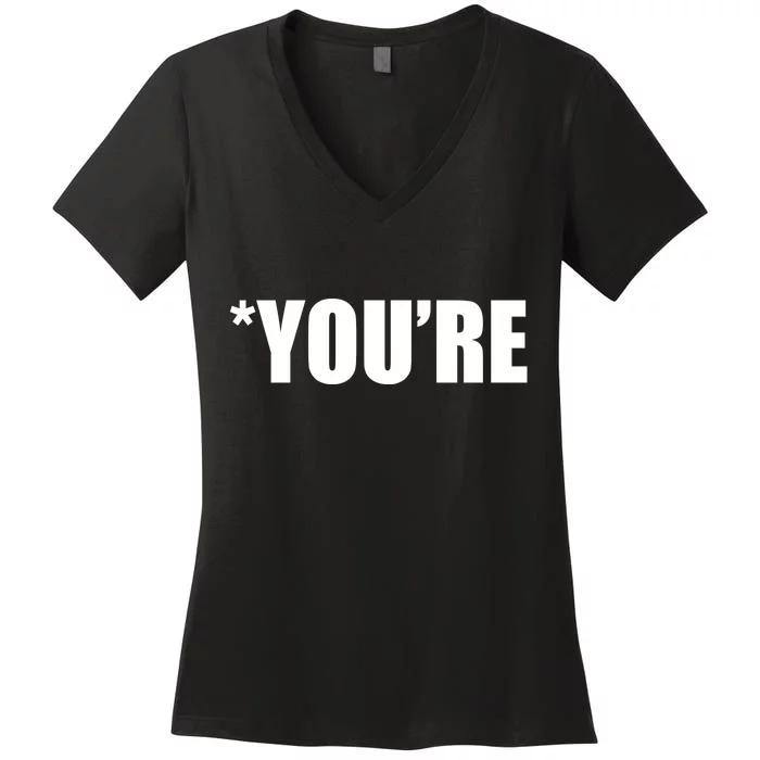 *You're Funny Grammar Women's V-Neck T-Shirt