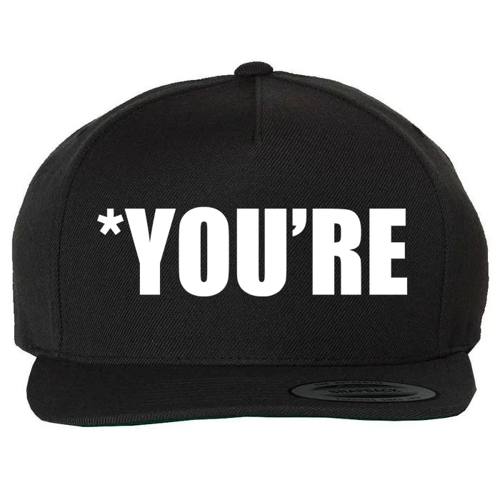 *You're Funny Grammar Wool Snapback Cap