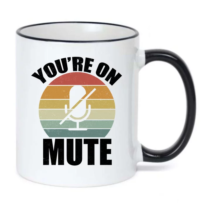 You're On Mute Retro Funny Black Color Changing Mug