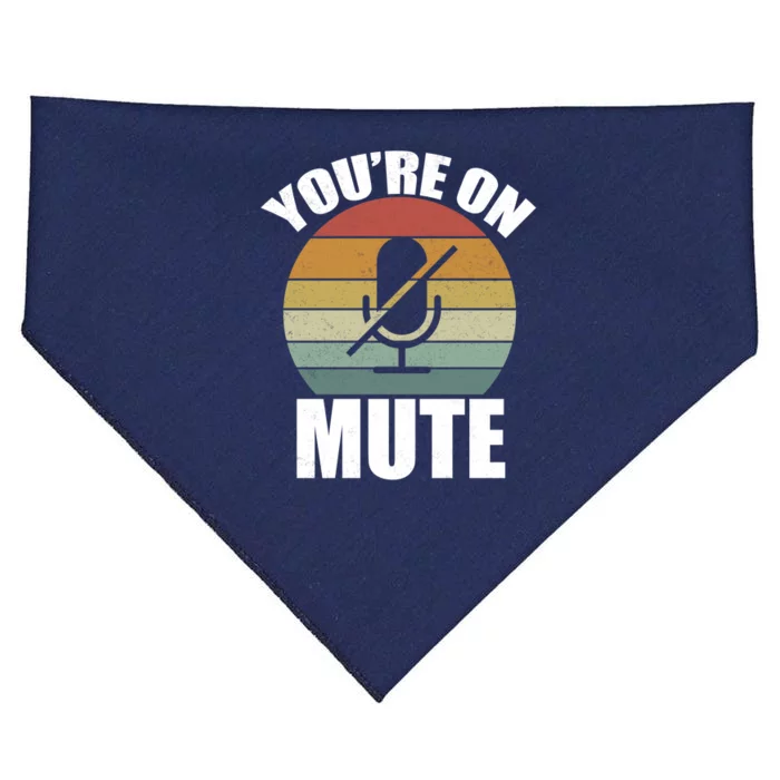 You're On Mute Retro Funny USA-Made Doggie Bandana