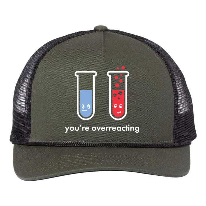 You're Overreacting Funny Science Retro Rope Trucker Hat Cap