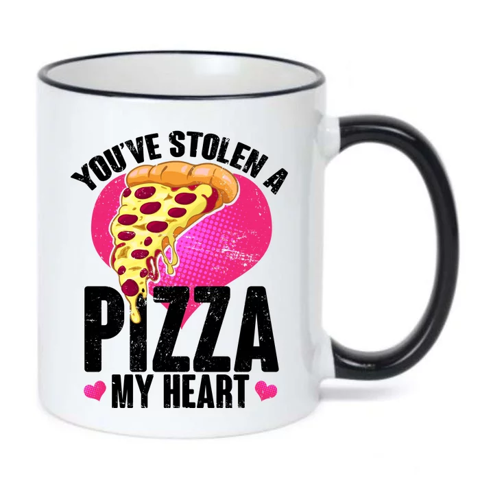 You've Stolen A Pizza My Heart Black Color Changing Mug