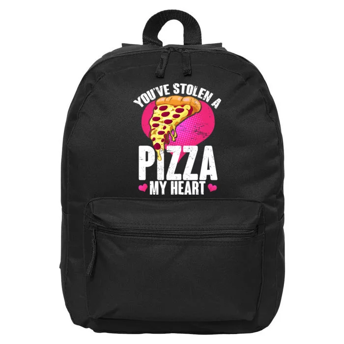 You've Stolen A Pizza My Heart 16 in Basic Backpack