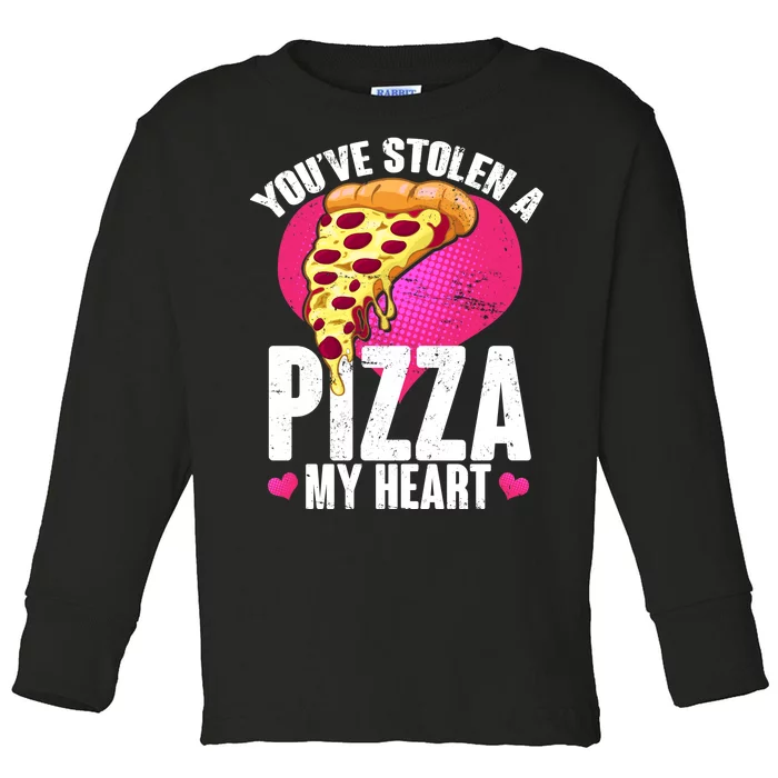 You've Stolen A Pizza My Heart Toddler Long Sleeve Shirt