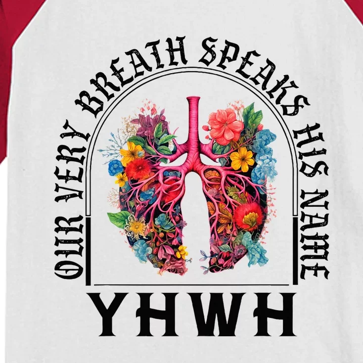 Yhwh Our Very Breath Speaks His Name Yahweh Christian Kids Colorblock Raglan Jersey