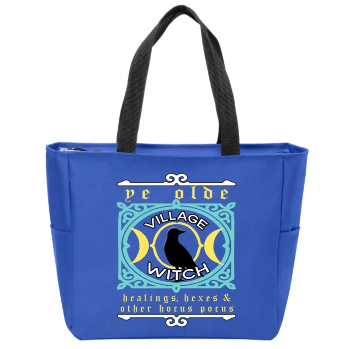 Ye Old Village WitchWitchy Vibes For Pagan Witch Or Wiccan Gift Zip Tote Bag