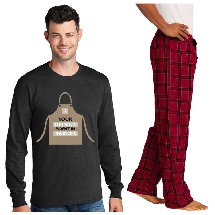 Your Opinion Wasnt In The Recipe Pizza Baking Apron Gift Long Sleeve Pajama Set