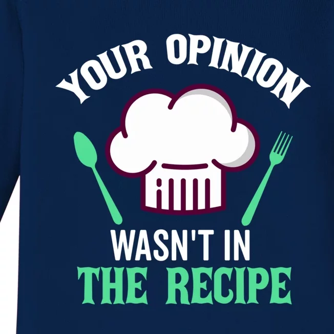 Your Opinion Wasnt In The Recipe Beef Caviar Cheese Great Gift Baby Long Sleeve Bodysuit