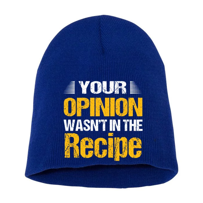 Your Opinion Wasnt In The Recipe Potato Hot Dog Funny Gift Short Acrylic Beanie