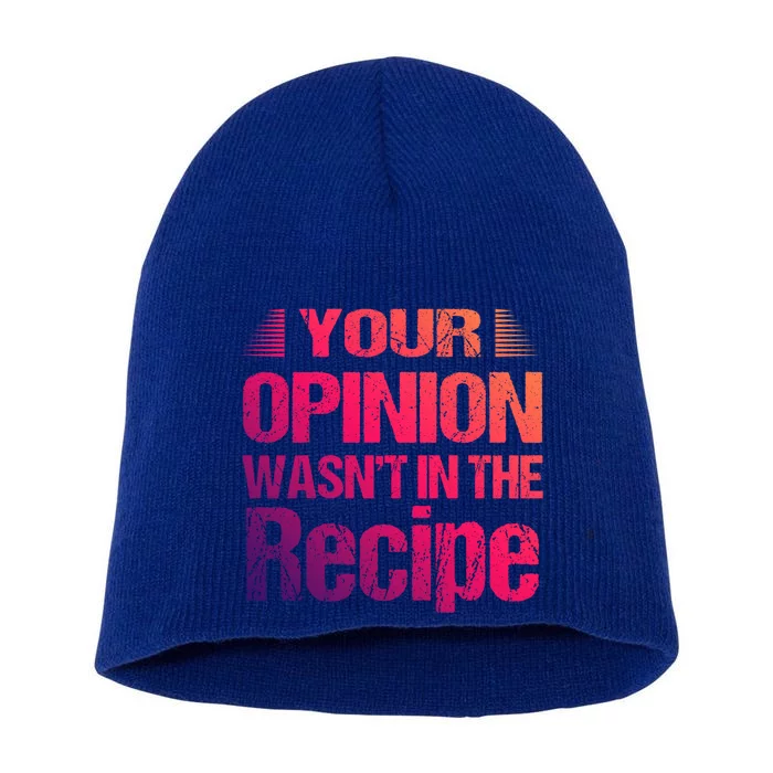 Your Opinion Wasnt In The Recipe Potato Hot Dog Gift Short Acrylic Beanie