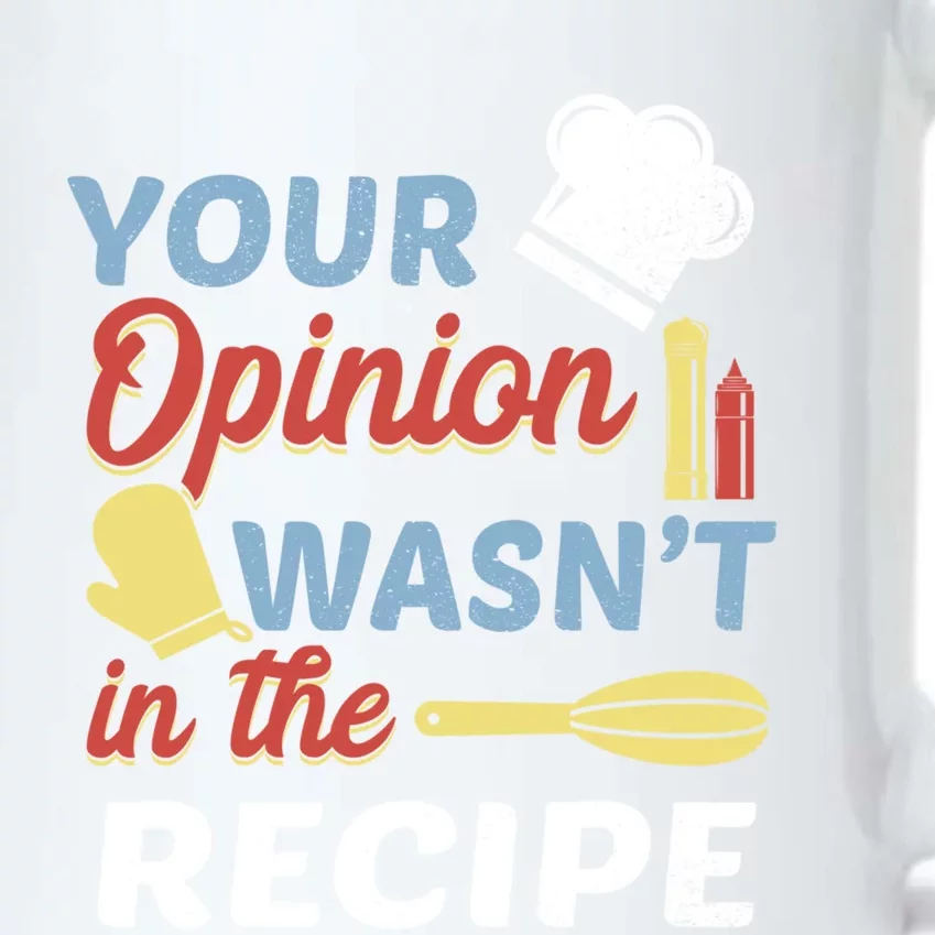 Your Opinion Wasnt In The Recipe Chef Apron Present Cute Gift Black Color Changing Mug