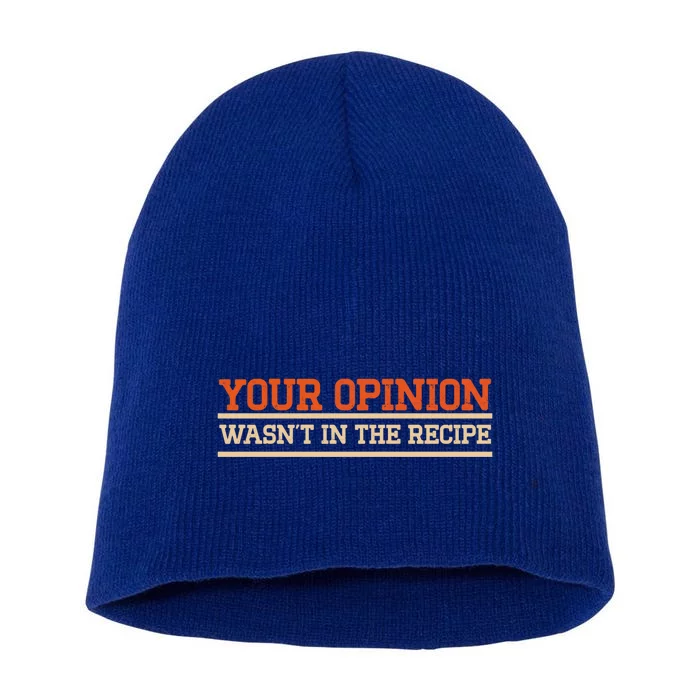 Your Opinion Wasnt In The Recipe Cool Gift Short Acrylic Beanie