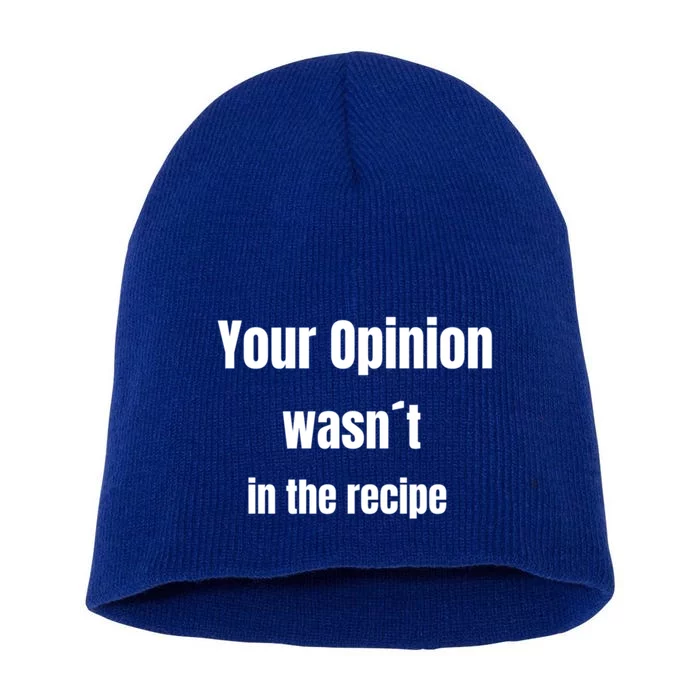 Your Opinion Wasnt In The Recipe Gift Short Acrylic Beanie