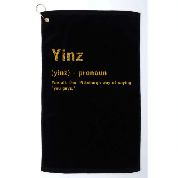 Yinz Pittsburgh 412 Steel City Yinzers Pittsburghese Platinum Collection Golf Towel