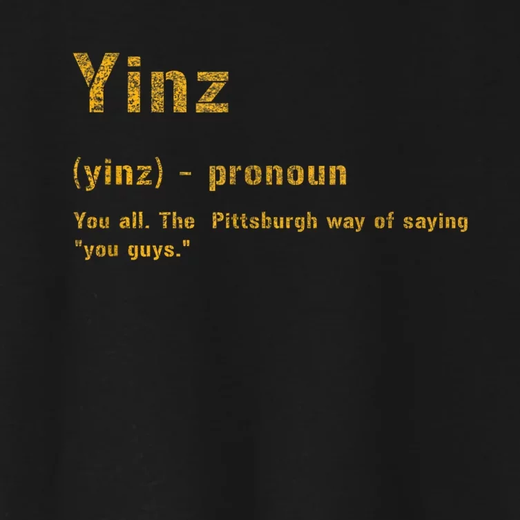 Yinz Pittsburgh 412 Steel City Yinzers Pittsburghese Women's Crop Top Tee