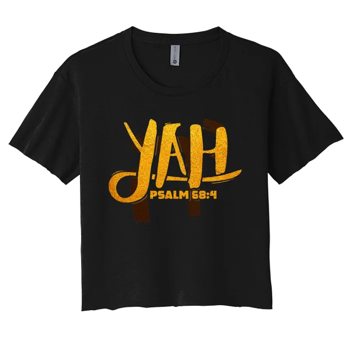 Yah Psalm 684 Hebrew Israelite Yahweh Yhwh Women's Crop Top Tee