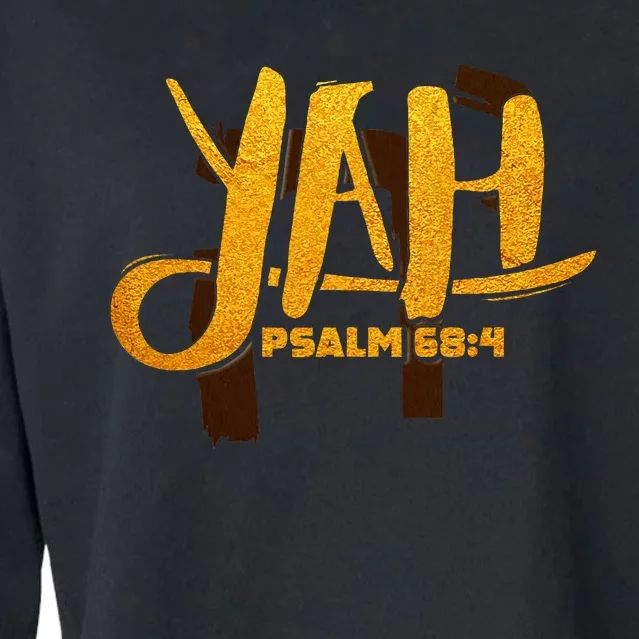 Yah Psalm 684 Hebrew Israelite Yahweh Yhwh Cropped Pullover Crew