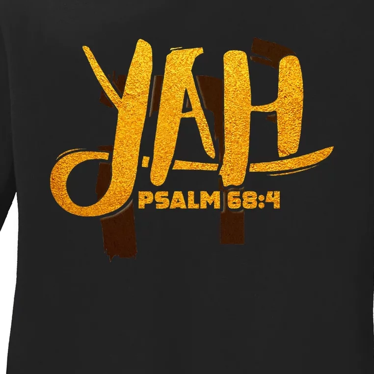 Yah Psalm 684 Hebrew Israelite Yahweh Yhwh Ladies Long Sleeve Shirt