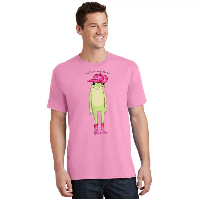 Youre Pink A Frog Cowboy Like Funny Me Cowboy Hat Cowgirl T-Shirt