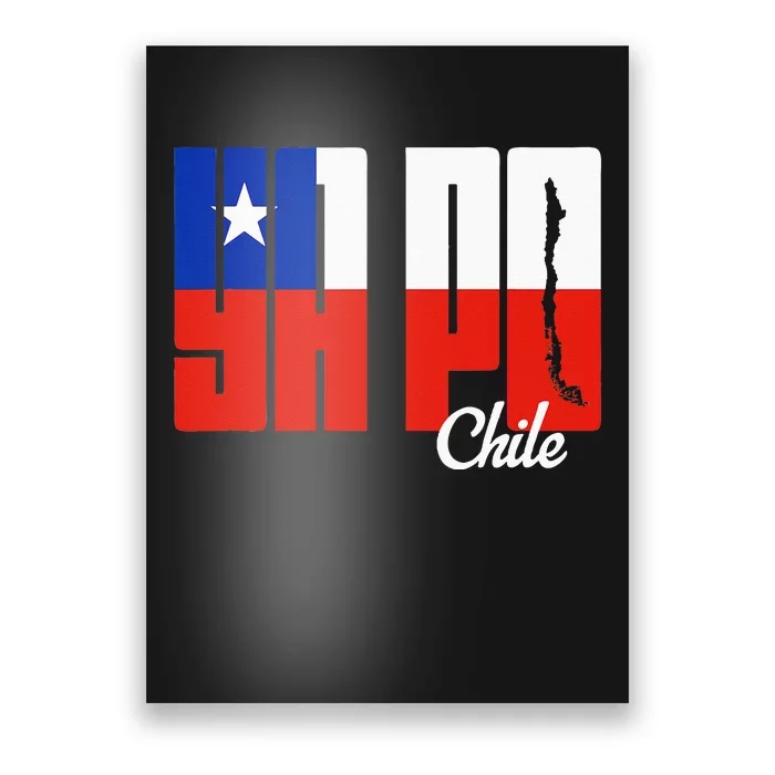 Ya Po Chile Flag And Map Word Fill Poster