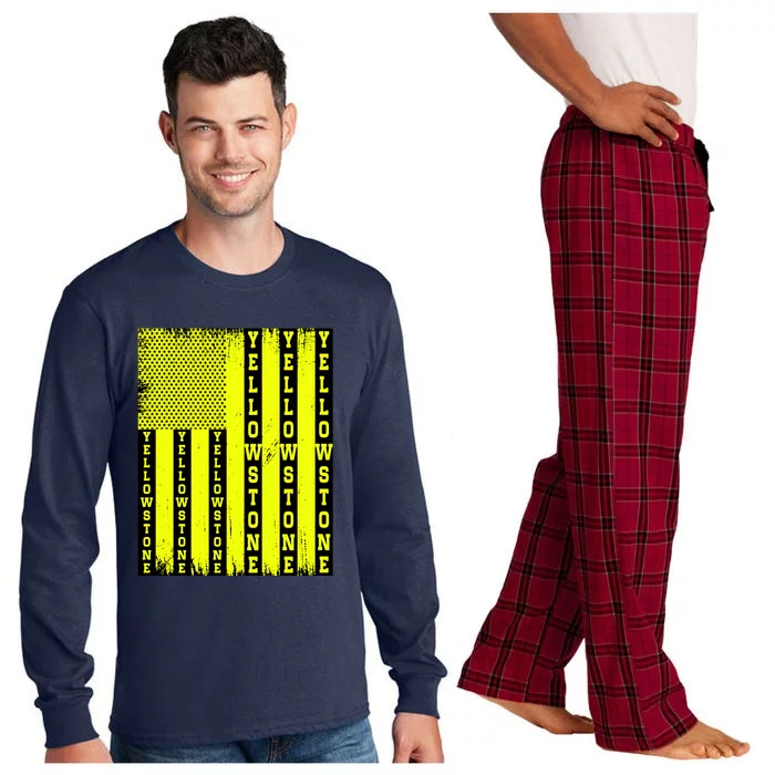 Yellowstone National Park Flag Long Sleeve Pajama Set