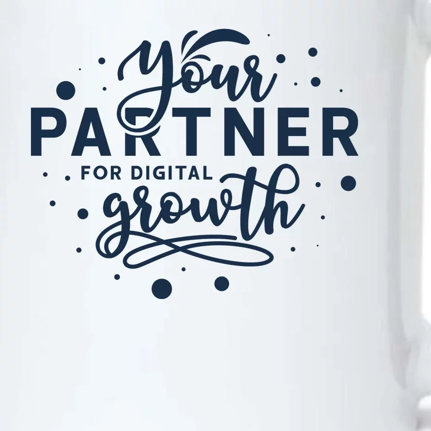 Your Partner For Digital Growth Black Color Changing Mug