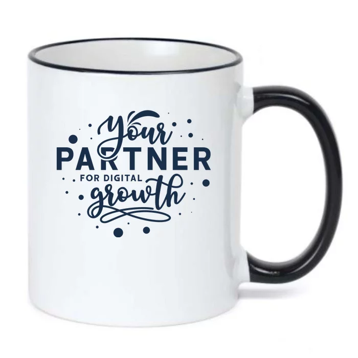 Your Partner For Digital Growth Black Color Changing Mug