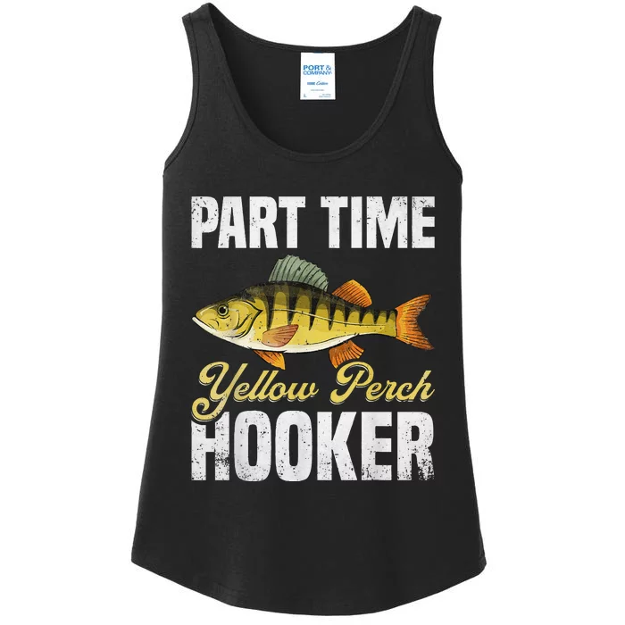 Yellow Perch Fishing Part Time Yellow Perch Hunter Ladies Essential Tank