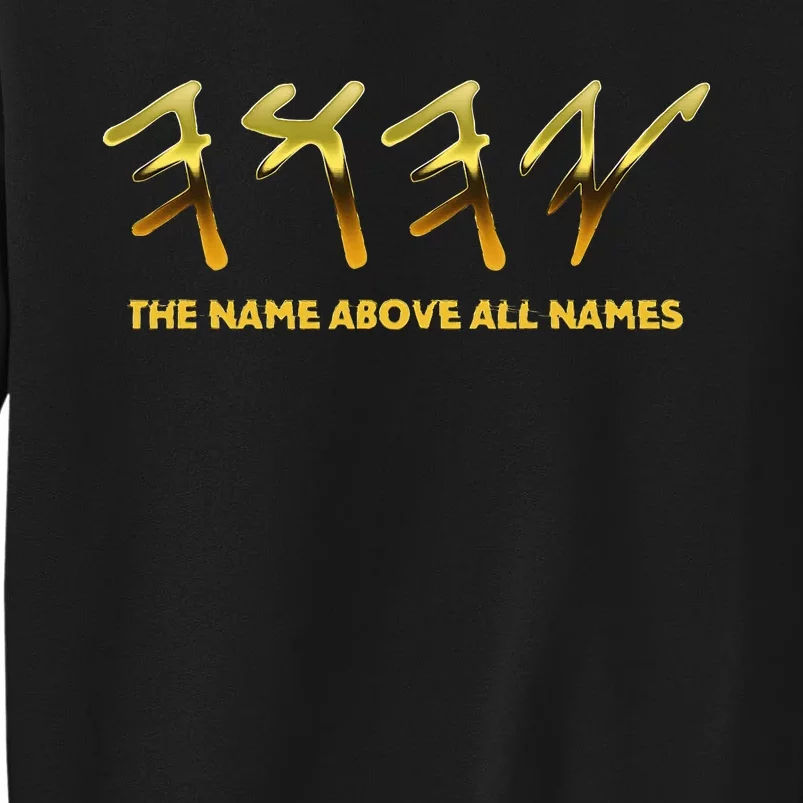 YHWH Paleo Hebrew Israelite The Name Above All Names Yeshua Tall Sweatshirt