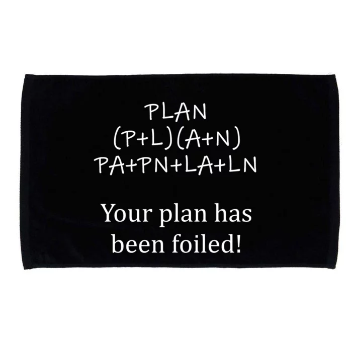 Your Plan Has Been Foiled Funny Math Microfiber Hand Towel