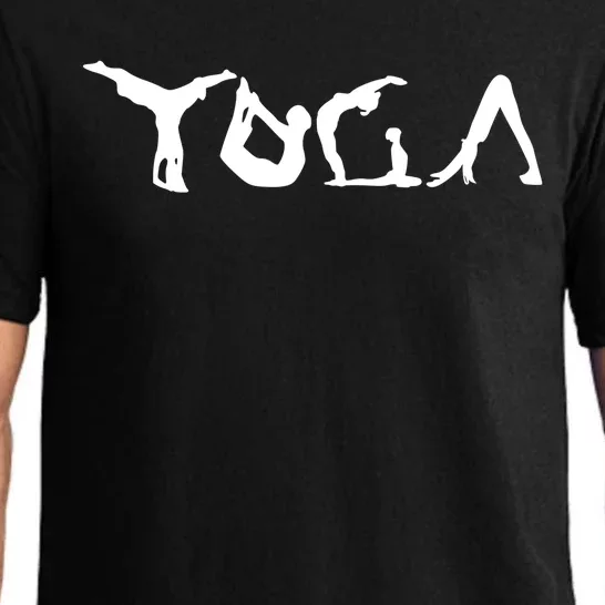 Yoga Pose Make The Word Yoga Gift Yoga Teacher Or Student Gift Pajama Set