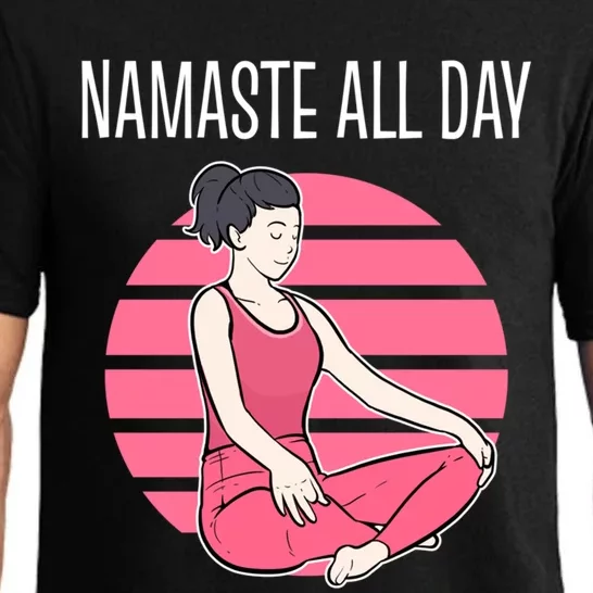 Yoga Pose Namaste All Day Gift Pajama Set