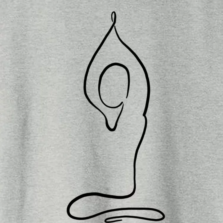 Yoga Position One Line Art Pilates Namaste Asana Buddhism Cool Gift Women's Crop Top Tee