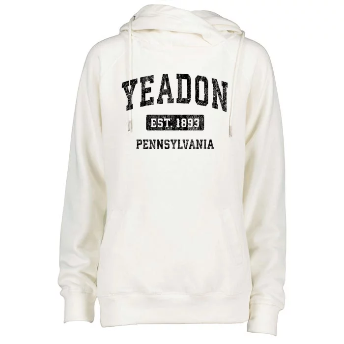 Yeadon Pennsylvania Pa Vintage Sports Established Womens Funnel Neck Pullover Hood