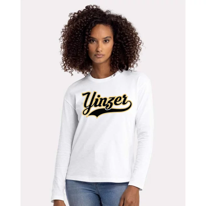 Yinzer Pittsburghese Pittsburgh Pennsylvania Jagoff Pride Womens Cotton Relaxed Long Sleeve T-Shirt