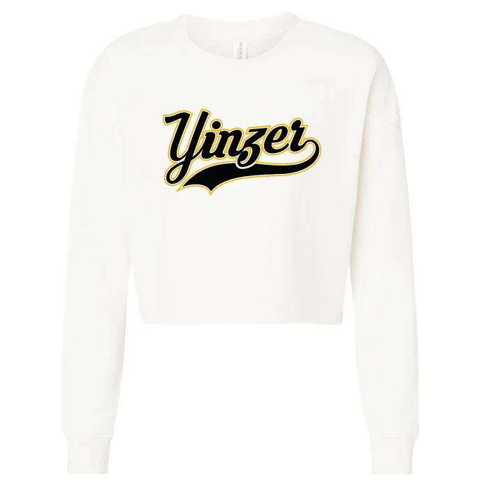 Yinzer Pittsburghese Pittsburgh Pennsylvania Jagoff Pride Cropped Pullover Crew