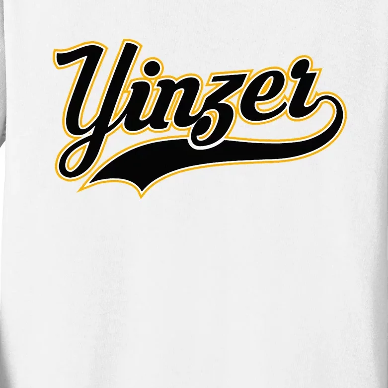 Yinzer Pittsburghese Pittsburgh Pennsylvania Jagoff Pride Kids Long Sleeve Shirt