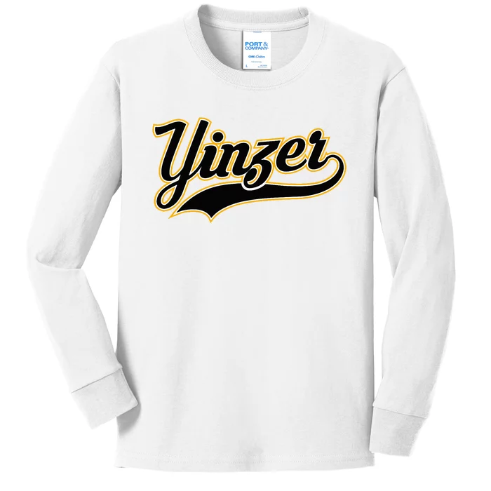 Yinzer Pittsburghese Pittsburgh Pennsylvania Jagoff Pride Kids Long Sleeve Shirt