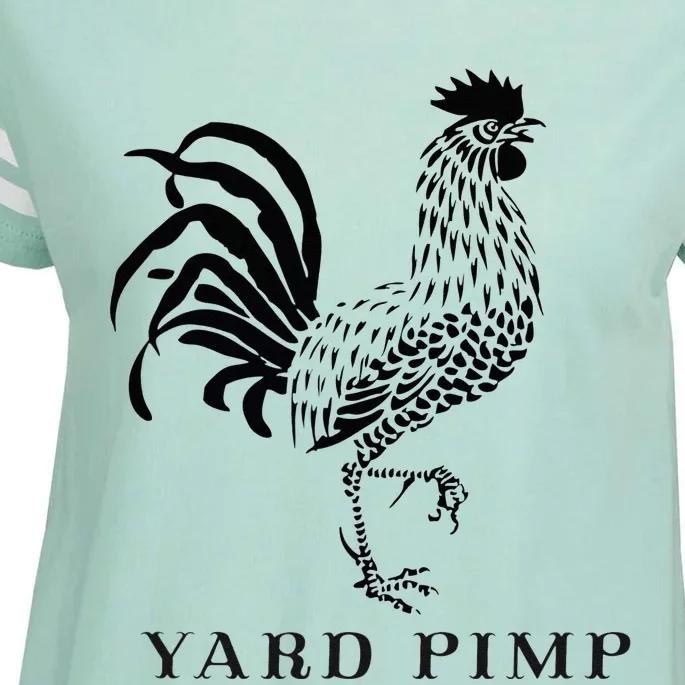 Yard Pimp Rooster King Of The Barnyard Enza Ladies Jersey Football T-Shirt